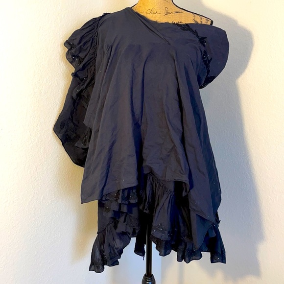 All Saints Dresses & Skirts - All Saints Spitalfields Sequined Embroidered Deconstructed Asymmetrical Dress